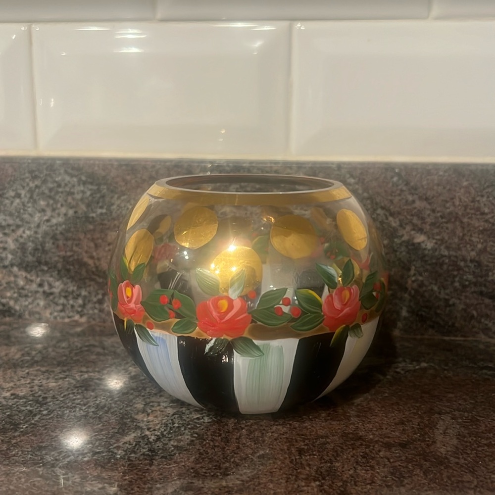 Mackenzie Childs glass bowl